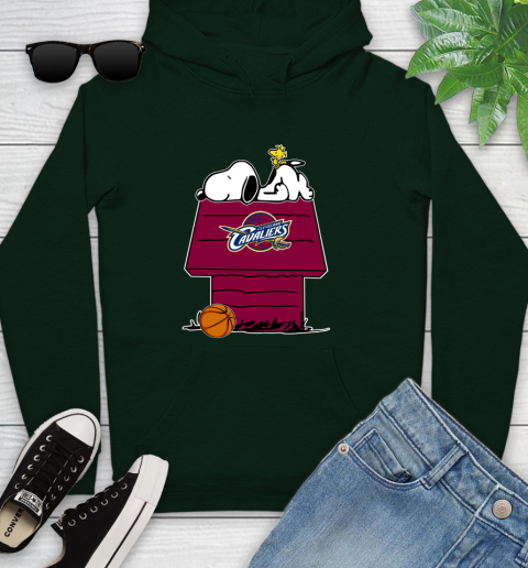 Cleveland Cavaliers NBA Basketball Snoopy Woodstock The Peanuts Movie Youth Hoodie 13