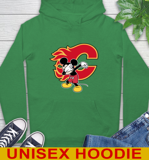 Calgary Flames NHL Hockey Dabbing Mickey Disney Sports Hoodie 8
