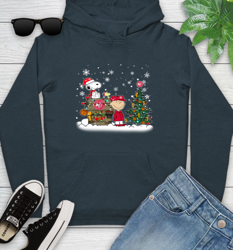 Atlanta Hawks NBA Basketball Christmas The Peanuts Movie Snoopy Youth Hoodie 10