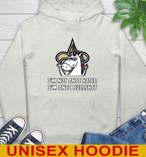 New Orleans Saints NFL Football Unicorn I'm Not Anti Hater I'm Anti Bullshit Hoodie 12