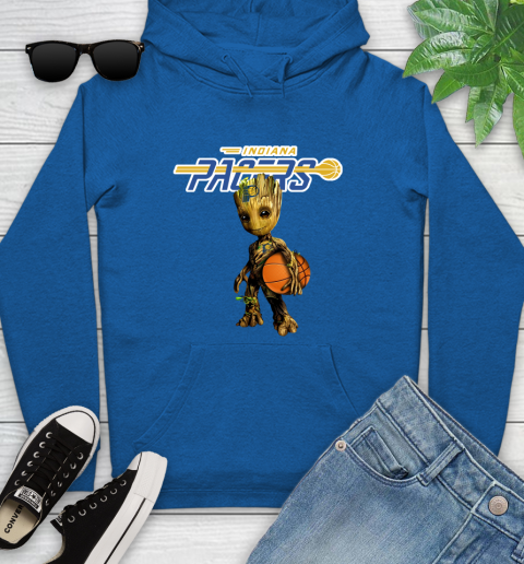 Indiana Pacers NBA Basketball Groot Marvel Guardians Of The Galaxy Youth Hoodie 9