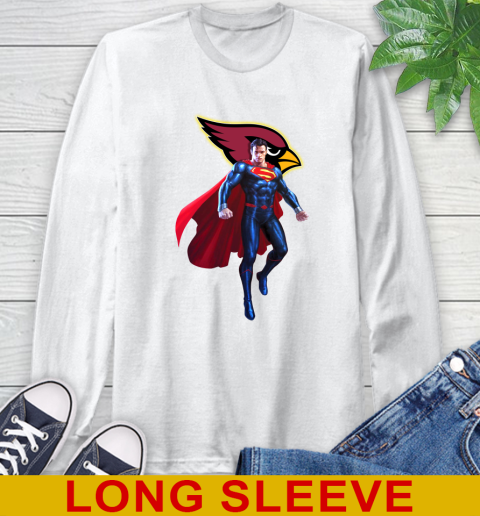 NFL Superman DC Sports Football Arizona Cardinals Long Sleeve T-Shirt
