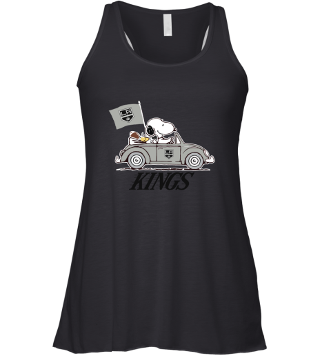 Snoopy And Woodstock Ride The Los Angeles Kings Car NHL Racerback Tank