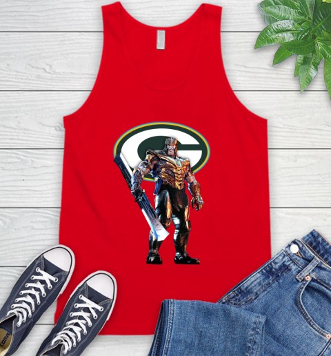 NFL Thanos Gauntlet Avengers Endgame Football Green Bay Packers Tank Top 6