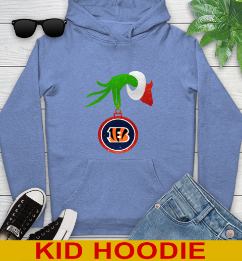 Cincinnati Bengals Grinch Merry Christmas NFL Football Youth Hoodie 12