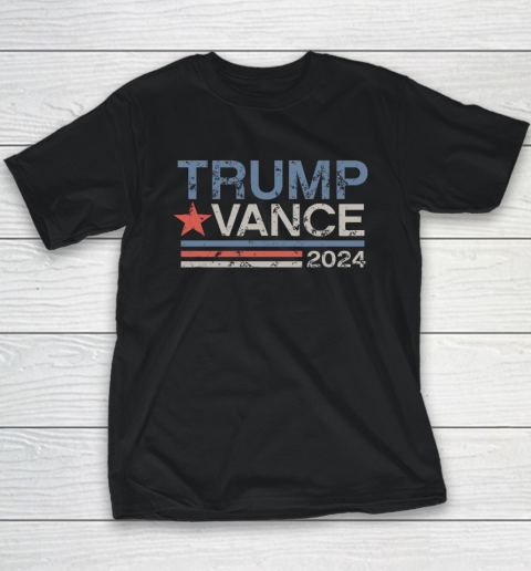 Trump Vance 2024 Retro Stripe Trump JD Vance Youth T-Shirt