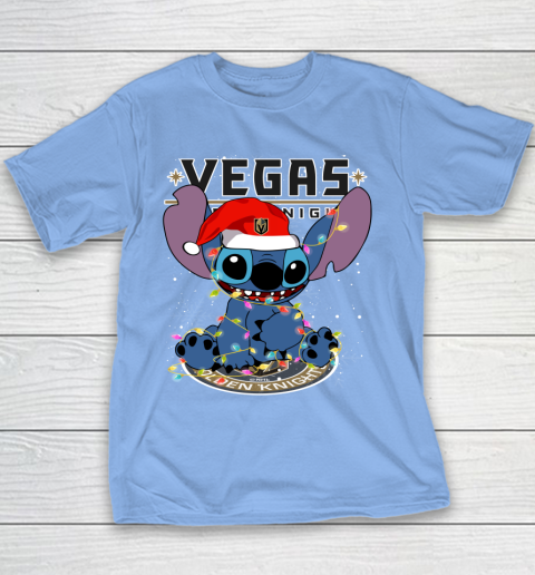 Vegas Golden Knights NHL Hockey noel stitch Christmas Youth T-Shirt 7