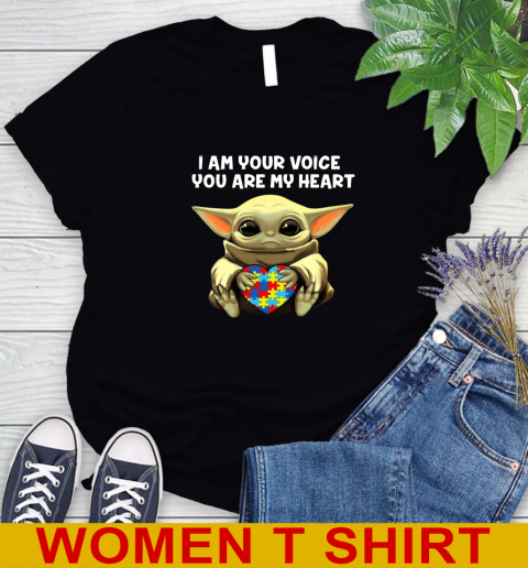 I Am Your Voice You Are My Heart Baby Yoda Autism Awareness Shirt 85