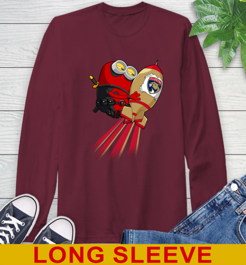NHL Hockey Florida Panthers Deadpool Minion Marvel Shirt Long Sleeve T-Shirt 7