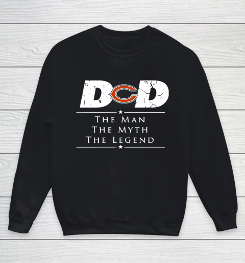 Chicago Bears NFL Football Dad The Man The Myth The Legend Youth Sweatshirt