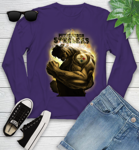 Pittsburgh Steelers NFL Football Hulk Marvel Avengers Sports Youth Long Sleeve 4