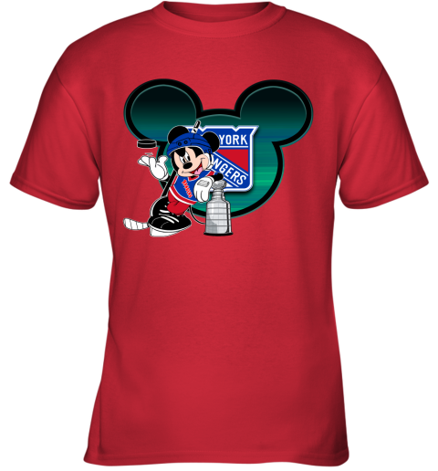 NHL New York Rangers Mickey Mouse Disney Hockey T Shirt Sweatshirt