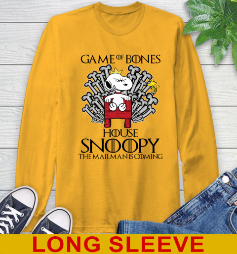 Game of bones house snoopy the mailman is coming tshirt 48