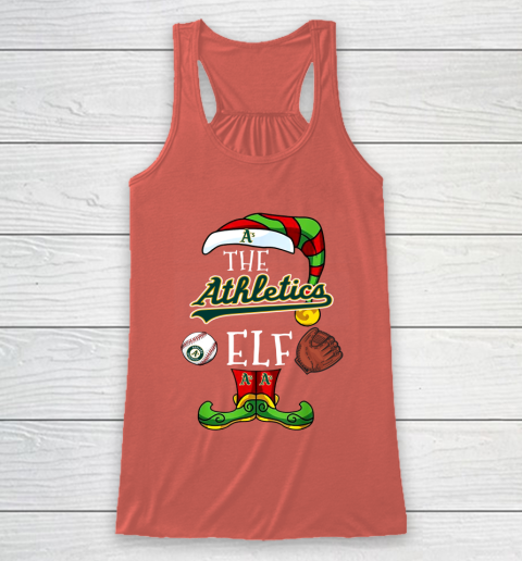 Oakland Athletics Christmas ELF Funny MLB Racerback Tank 3