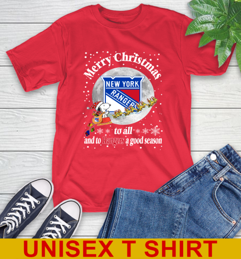 New York Rangers Merry Christmas To All And To Rangers A Good Season NHL Hockey Sports T-Shirt 12