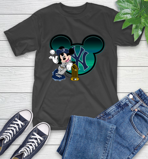 MLB New York Yankees The Commissioner's Trophy Mickey Mouse Disney T-Shirt 2