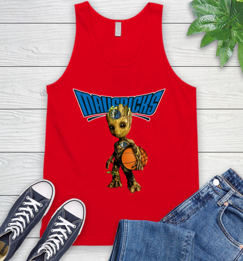 Dallas Mavericks NBA Basketball Groot Marvel Guardians Of The Galaxy Tank Top 6