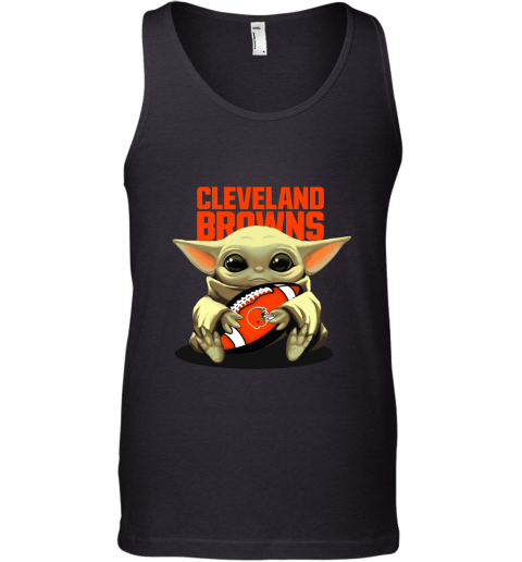 Baby Yoda Loves The Cleveland Browns Star Wars NFL Tank Top