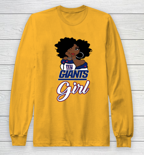 New York Giants Girl NFL Long Sleeve T-Shirt 3