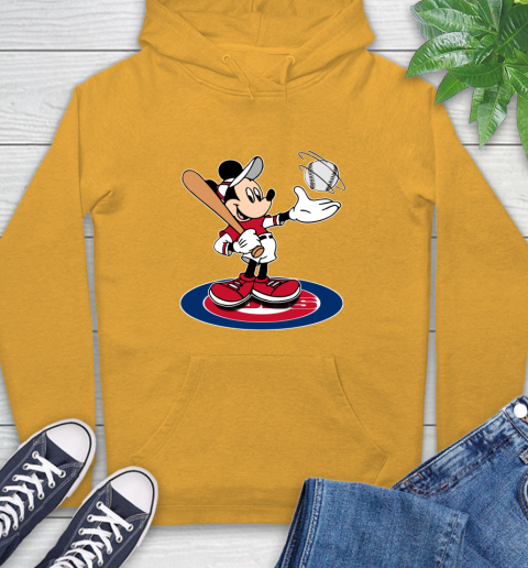 MLB Baseball Chicago Cubs Cheerful Mickey Disney Shirt Hoodie 3