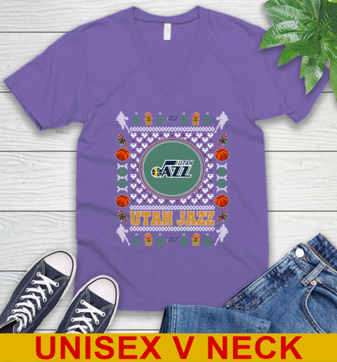Utah Jazz Merry Christmas NBA Basketball Loyal Fan V-Neck T-Shirt 8