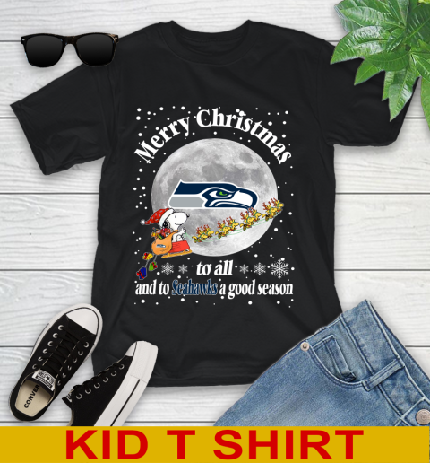 Seattle Seahawks Merry Christmas To All And To Seahawks A Good Season NFL Football Sports Youth T-Shirt