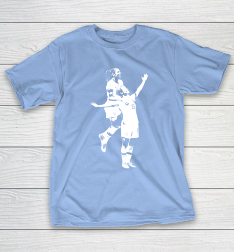 Megan Rapinoe and Alex Morgan Victory Pose  The White Stencil T-Shirt 10