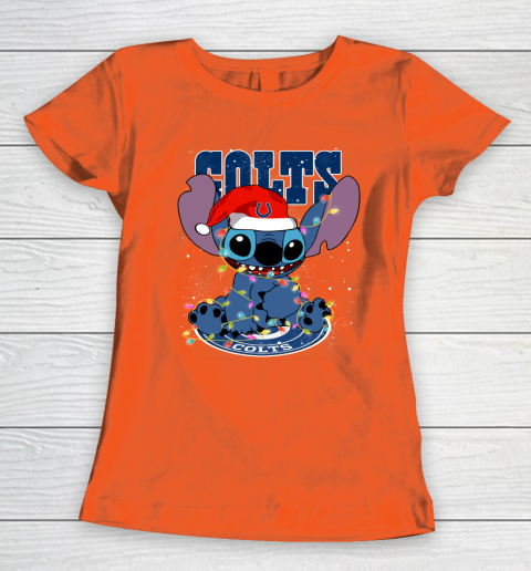 Indianapolis Colts NFL Football noel stitch Christmas Women's T-Shirt 2