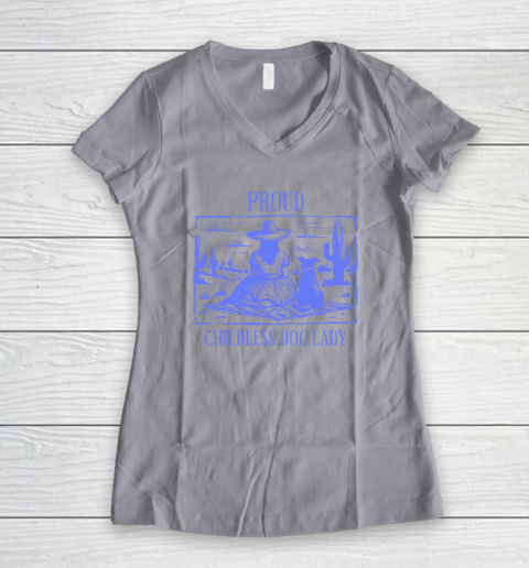 Proud Childless Dog Lady Women's V-Neck T-Shirt 2