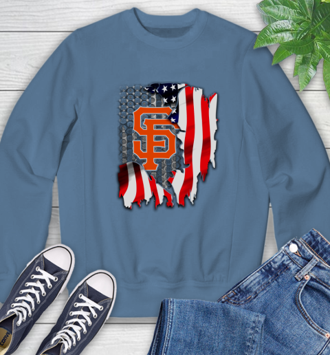 San Francisco Giants MLB Baseball American Flag Sweatshirt 8