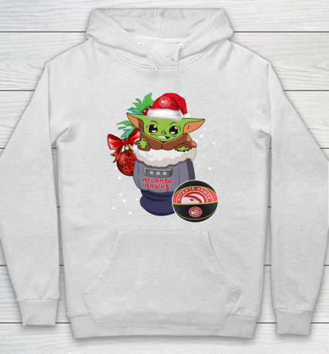 Atlanta Hawks Christmas Baby Yoda Star Wars Funny Happy NBA Hoodie
