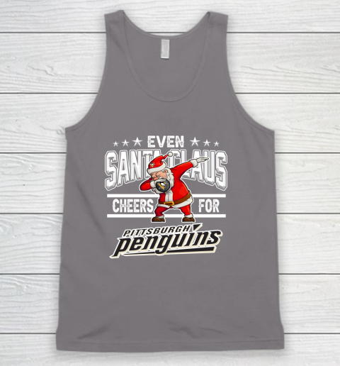 Pittsburgh Penguins Even Santa Claus Cheers For Christmas NHL Tank Top 6