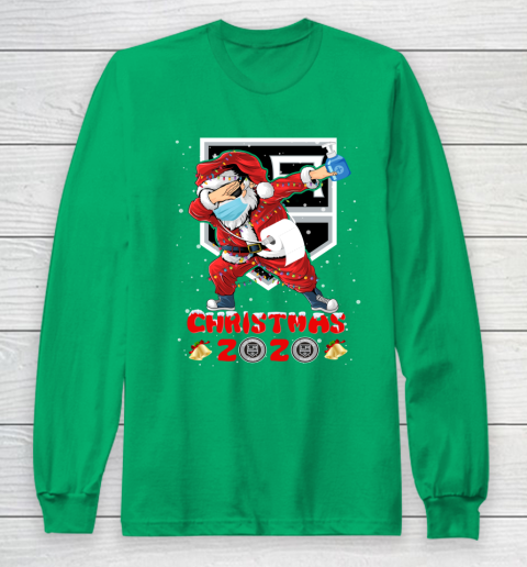 Los Angeles Kings Funny Santa Claus Dabbing Christmas 2020 NHL Long Sleeve T-Shirt 4