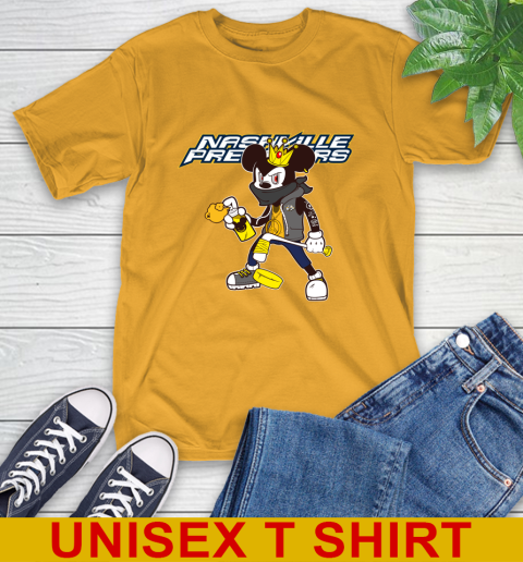 Nashville Predators NHL Hockey Mickey Peace Sign Sports T-Shirt 3