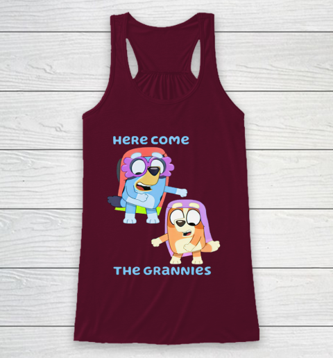 Blueys Shirt Here Come The Grannies Racerback Tank 2