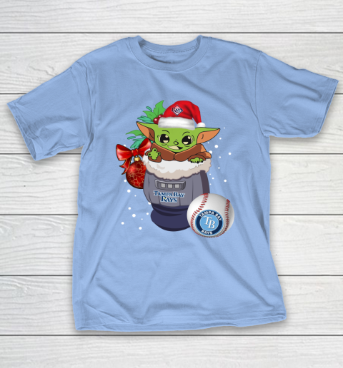 Tampa Bay Rays Christmas Baby Yoda Star Wars Funny Happy MLB T-Shirt 11