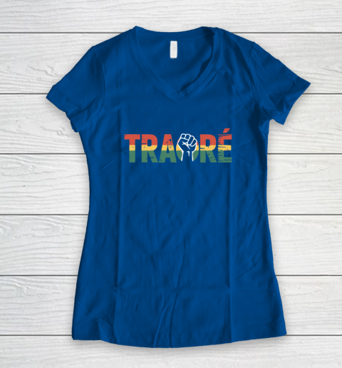 Burkina Faso Ibrahim Traore Women's V-Neck T-Shirt 5
