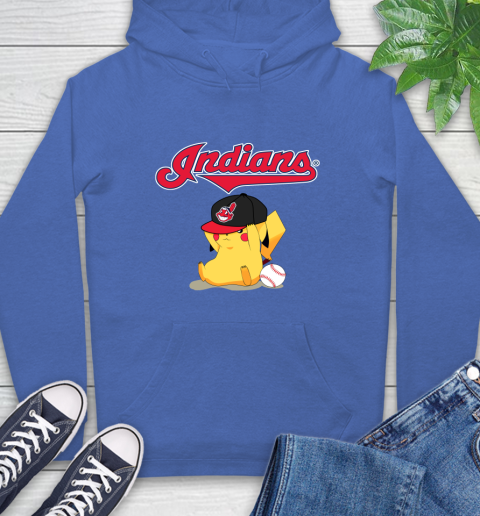 MLB Pikachu Baseball Sports Cleveland Indians Hoodie 9