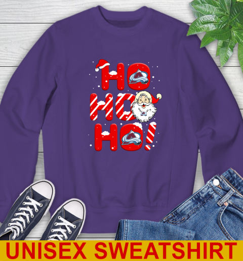 Colorado Avalanche NHL Hockey Ho Ho Ho Santa Claus Merry Christmas Shirt Sweatshirt 4