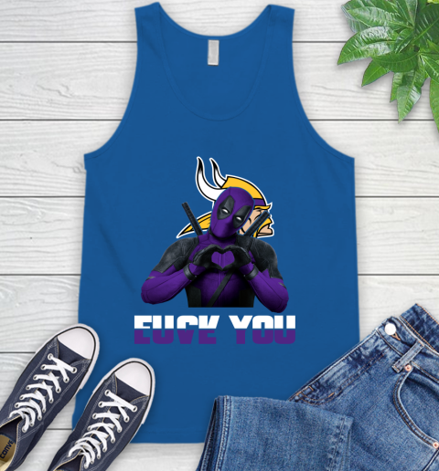 NHL Minnesota Vikings Deadpool Love You Fuck You Football Sports Tank Top 4