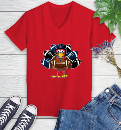 Dallas Cowboys Turkey Thanksgiving Day Women's V-Neck T-Shirt 12