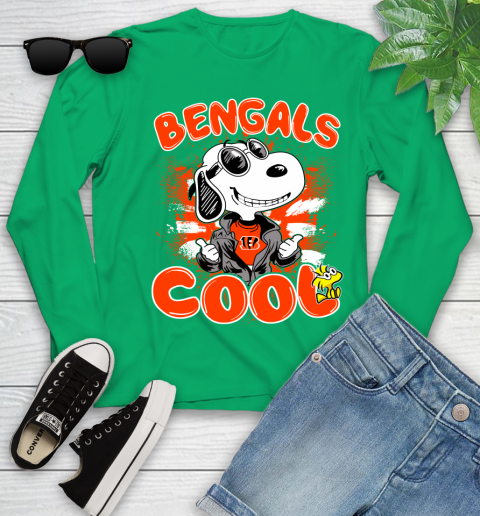 NFL Football Cincinnati Bengals Cool Snoopy Shirt Youth Long Sleeve 6