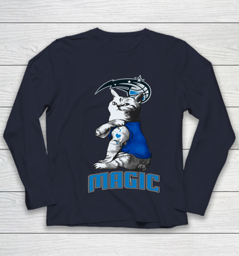 NBA Basketball My Cat Loves Orlando Magic Youth Long Sleeve 2