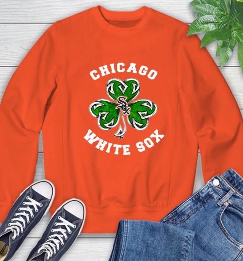 MLB Chicago White Sox Three Leaf Clover St Patrick's Day Baseball Sports Sweatshirt 3