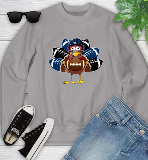 Indianapolis Colts Turkey Thanksgiving Day Youth Sweatshirt 4