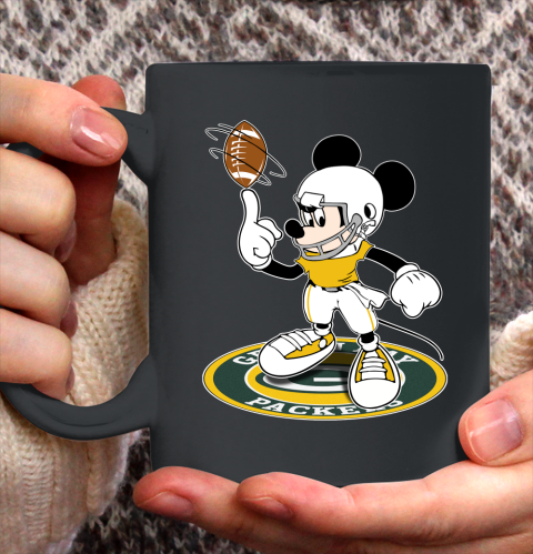 NFL Football Green Bay Packers Cheerful Mickey Disney Shirt Ceramic Mug 15oz