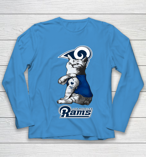 NFL Football My Cat Loves Los Angeles Rams Youth Long Sleeve 5