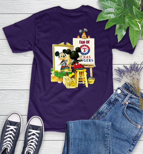 MLB Baseball Texas Rangers Mickey Drawing Shirt 85