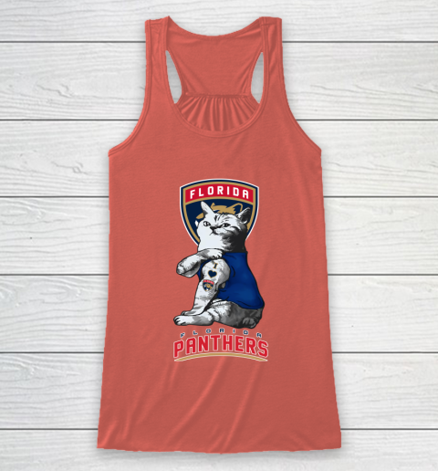 NHL My Cat Loves Florida Panthers Hockey Racerback Tank 3