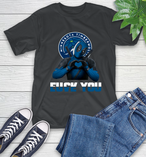 NBA Minnesota Timberwolves Deadpool Love You Fuck You Basketball Sports T-Shirt